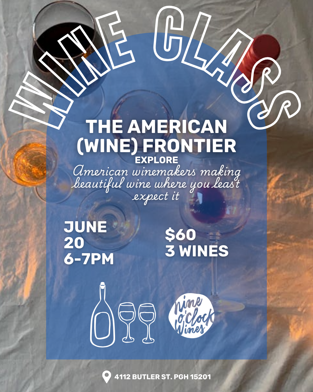 6/20 6-7PM Class: The American (Wine) Frontier
